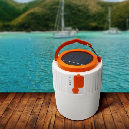LED Regulable Recargable solar claro con función de power bank K1 LED/3W/3,7V 7000K IPX4 3200 mAh blanco