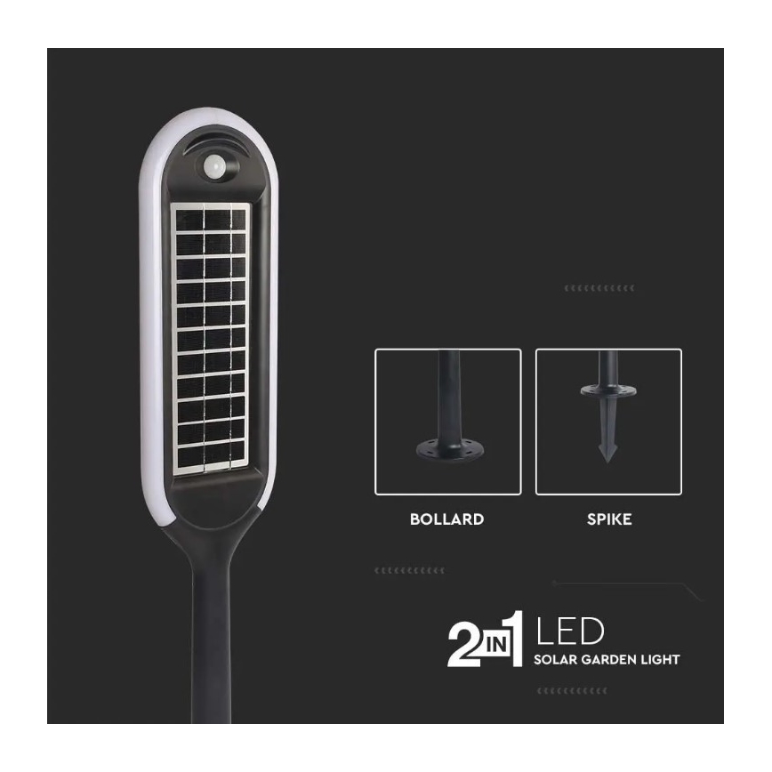 Lámpara solar LED con sensor BOLLARD LED/5W/5,5V IP65 4000K