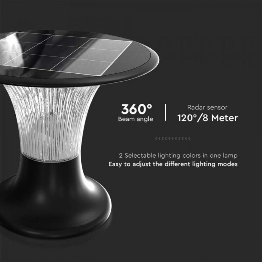 Lámpara solar LED con sensor LED/15W/3,2V 4000K/6000K IP65 6000 mAh