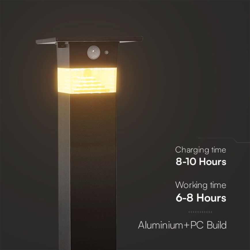 Lámpara solar LED con sensor LED/2,5W/3,7V IP54 3000K