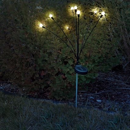 Lámpara solar LED FIORINI 8xLED/1,2V 600mAh IP44 negro