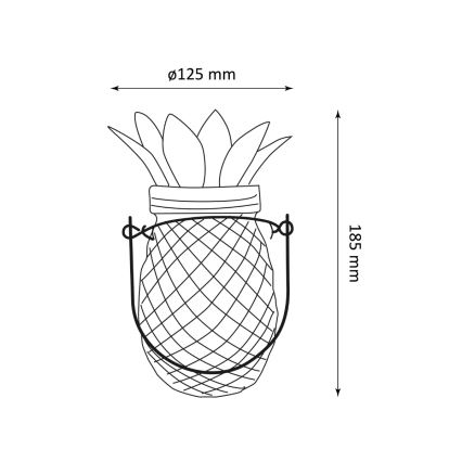 Lámpara solar LED JAR LED/1,2V IP44 piña