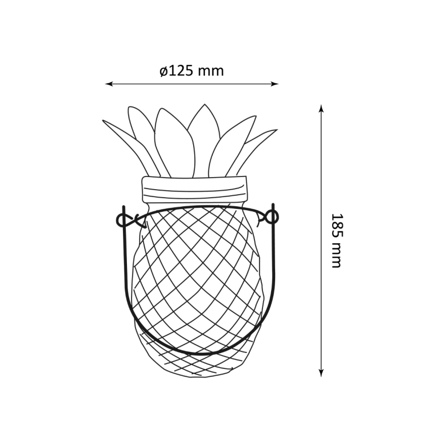 Lámpara solar LED JAR LED/1,2V IP44 piña