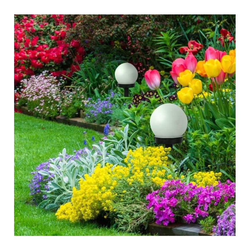 Lámpara solar LED/1xAAA IP44 con sensor crepuscular