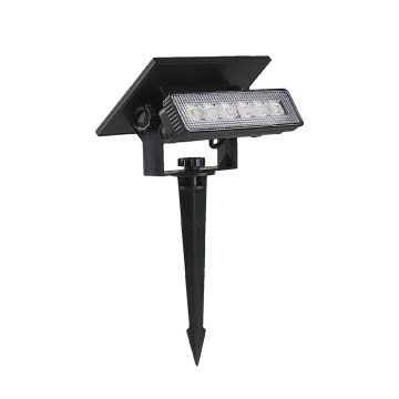 Lámpara solar LED LED/0,9W/3,7V 3000K IP65 negro