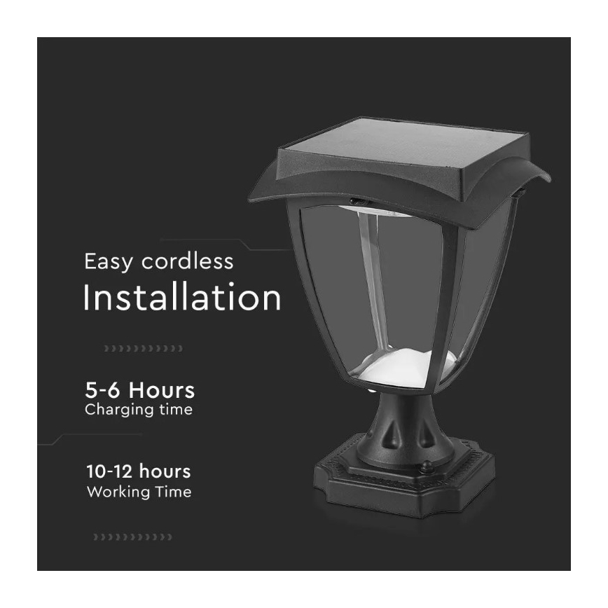 Lámpara solar LED LED/2W/3,7V 3000/6000K IP65
