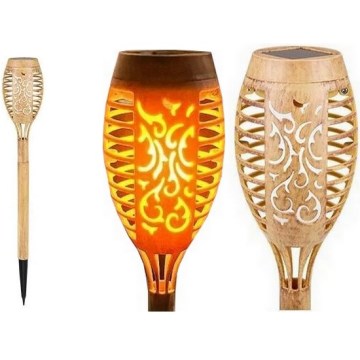 Lámpara solar LED MINISPARK BAMBOO LED/1,8W/5,5V IP44 beige