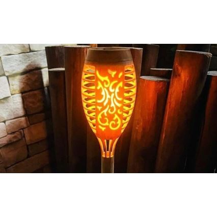 Lámpara solar LED MINISPARK BAMBOO LED/1,8W/5,5V IP44 beige