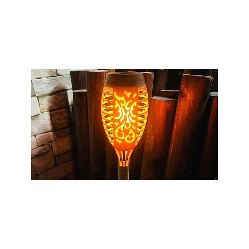 Lámpara solar LED MINISPARK BAMBOO LED/1,8W/5,5V IP44 beige