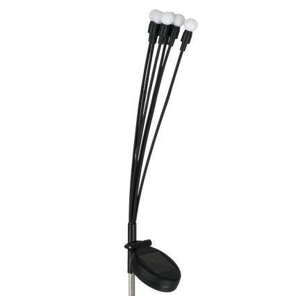 Lámpara solar LED MULTI LED/0,06W/1,2V 150 mAh IP44 negro