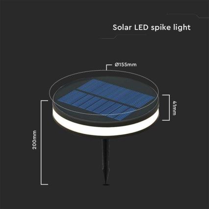 Lámpara solar LED para exteriores LED/1,8W/3,7V IP54 3000K