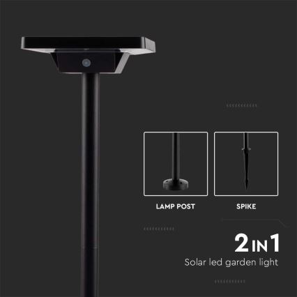 Lámpara solar LED para exteriores 2en1 LED/2W/3,7V IP65 3000/4000/6500K