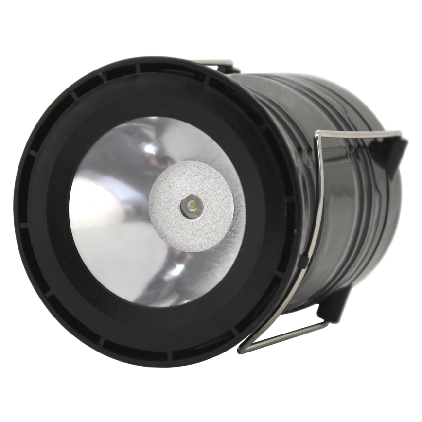 Lámpara solar LED portátil LED/1200mAh negro