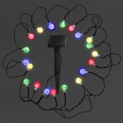 Lámpara solar LED RGB 20xLED/1,2V 300 mAh IP44