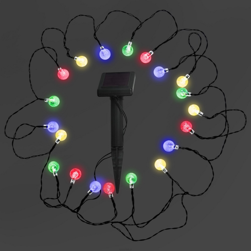 Lámpara solar LED RGB 20xLED/1,2V 300 mAh IP44