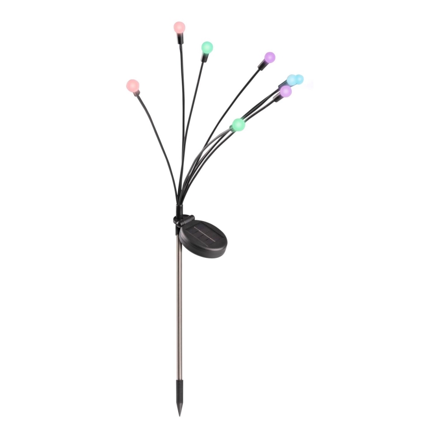 Lámpara solar LED RGB FIORINI 8xLED/1,2V 600mAh IP44 negro
