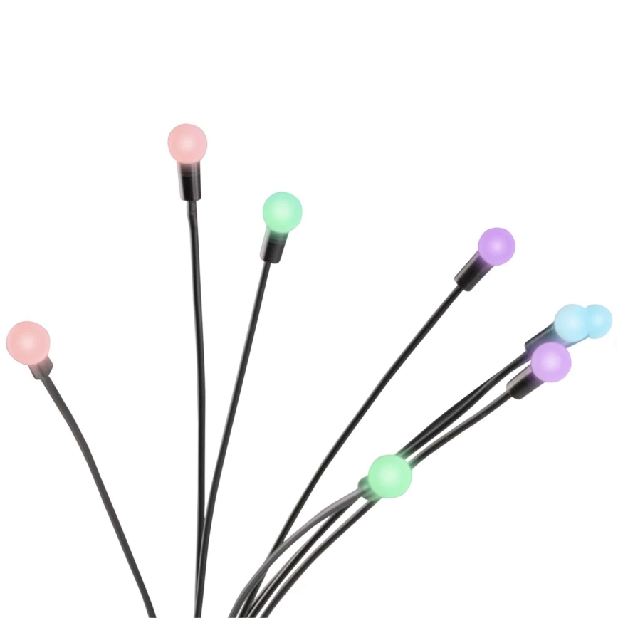 Lámpara solar LED RGB FIORINI 8xLED/1,2V 600mAh IP44 negro