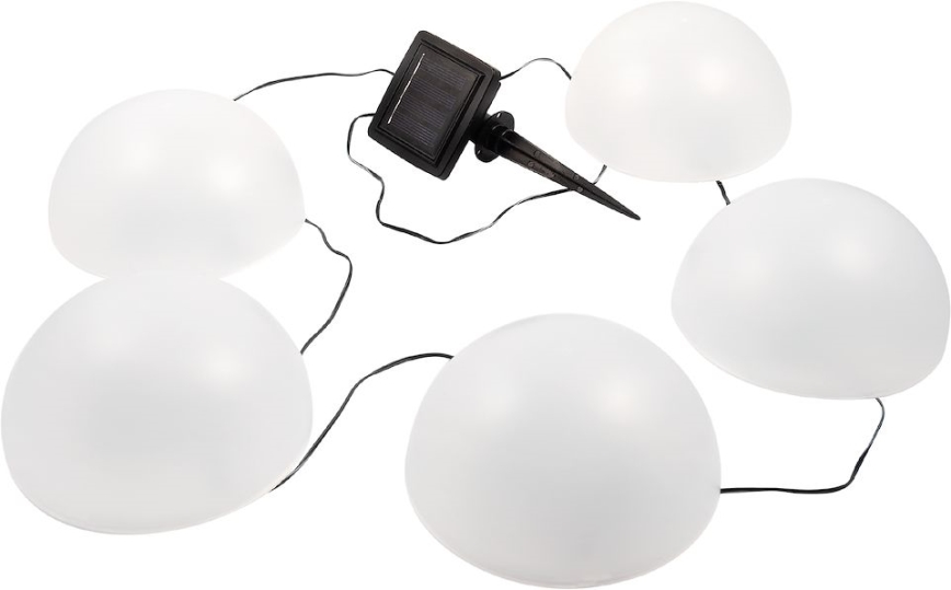 Lámpara solar LED RGB HEMI LED/0,1W/1,2V 600 mAh IP44 blanco