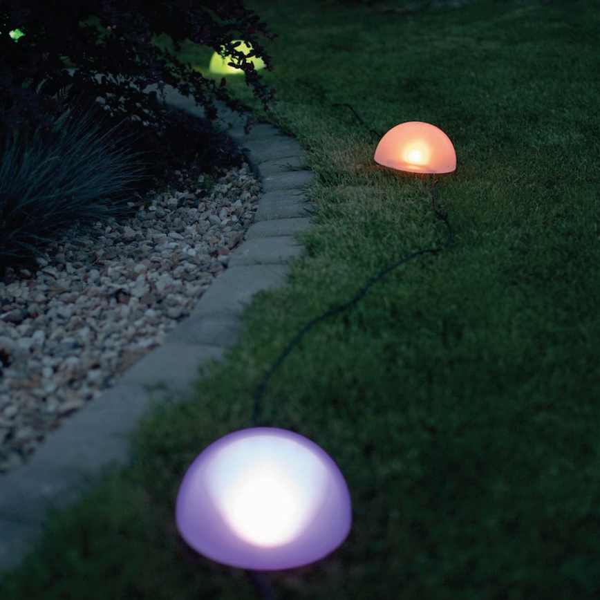 Lámpara solar LED RGB HEMI LED/0,1W/1,2V 600 mAh IP44 blanco