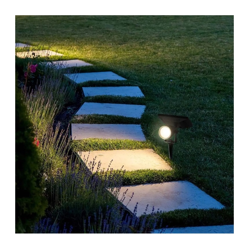 Lámpara solar LED SPIKE LED/2W/5,5V IP65 3000K 1200 mAh