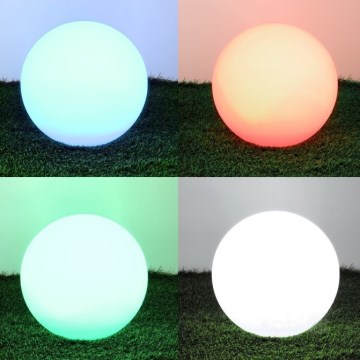 Lámpara solar regulable LED RGB GARDEN BALL LED/5W/3,7V 3000K IP54 d. 30 cm + control remoto