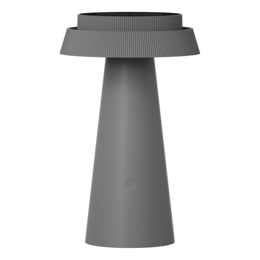 Lámpara solar táctil LED regulable MARAKESZ LED/3,7V USB 3600 mAh 1800/2700/3000K IP54 gris