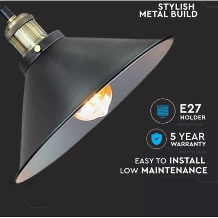 Lámpara suspendida con alambre 1xE27/60W/230V