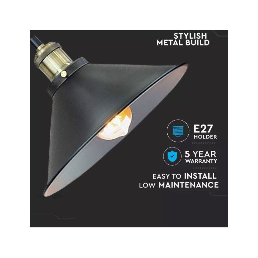 Lámpara suspendida con alambre 1xE27/60W/230V