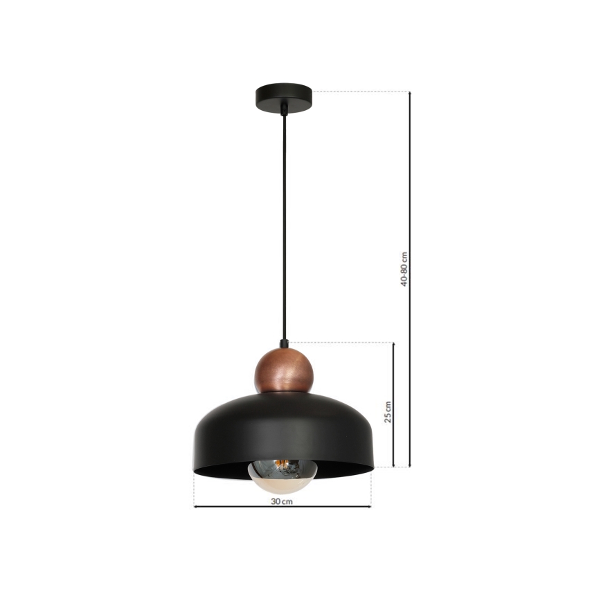 Lámpara suspendida con alambre HARALD 1xE27/60W/230V