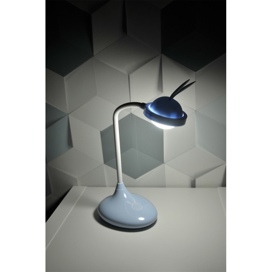 Lámpara táctil infantil LED RABBIT LED/0,4W/5V 3000/6500K azul + USB