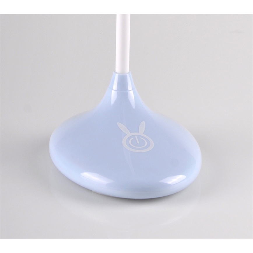 Lámpara táctil infantil LED RABBIT LED/0,4W/5V 3000/6500K azul + USB
