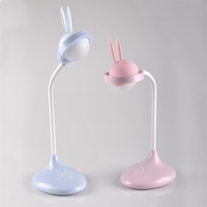 Lámpara táctil infantil LED RABBIT LED/0,4W/5V 3000/6500K azul + USB
