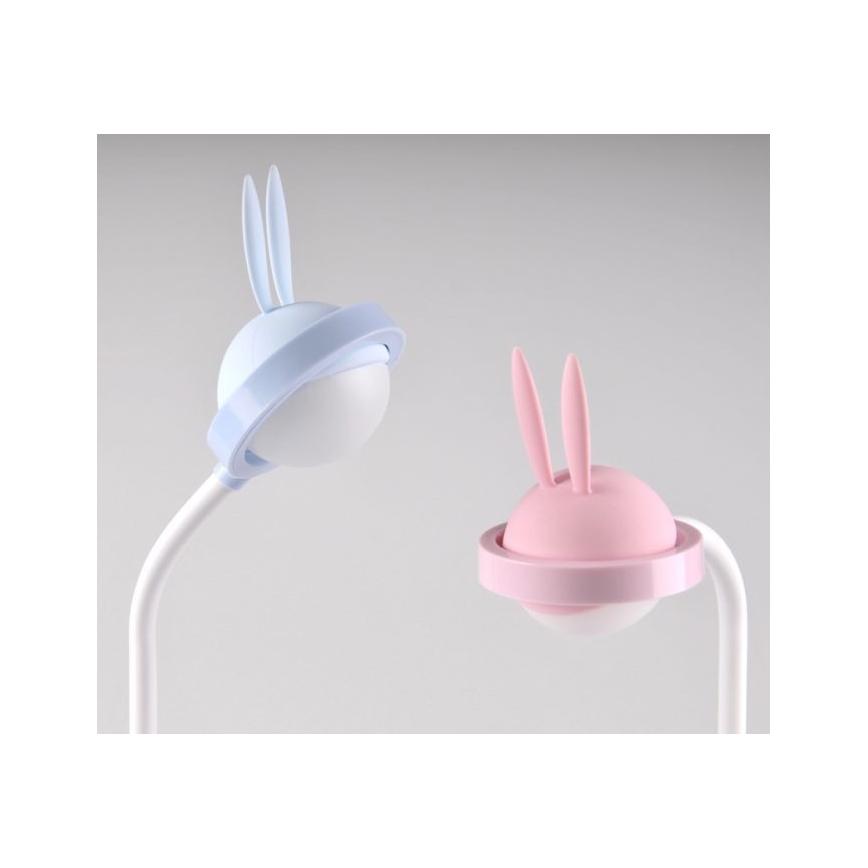 Lámpara táctil infantil LED RABBIT LED/0,4W/5V 3000/6500K azul + USB