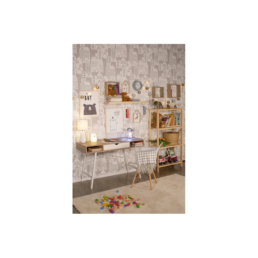 Lámpara táctil Infantil LED RGB BEAR LED/0,8W/5V blanco + USB