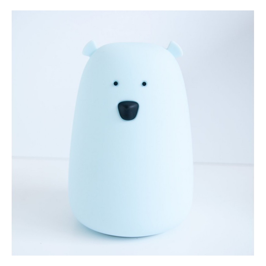 Lámpara táctil Infantil LED RGB BEAR LED/0,8W/5V blanco + USB
