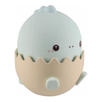 Lámpara táctil infantil LED RGBW regulable BABY DINO LED/0,75W/5V USB 1200 mAh azul