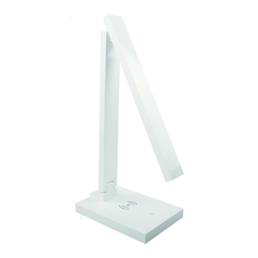 Lámpara táctil LED regulable con cargador inalámbrico LISA LED/5W/230V + USB