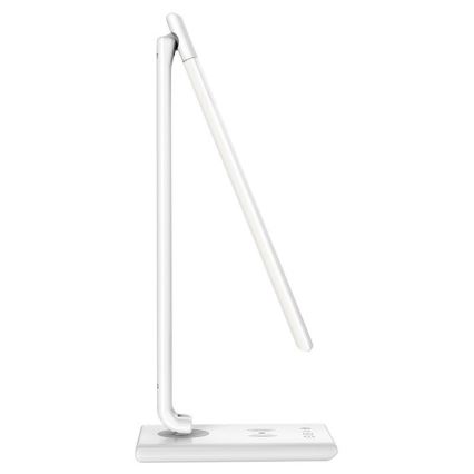 Lámpara de mesa LED regulable con cargador inalámbrico MEGGIE LED/8W/230V + USB