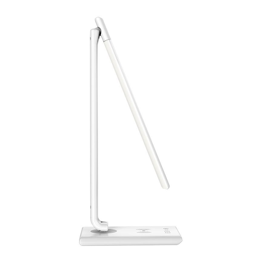 Lámpara de mesa LED regulable con cargador inalámbrico MEGGIE LED/8W/230V + USB