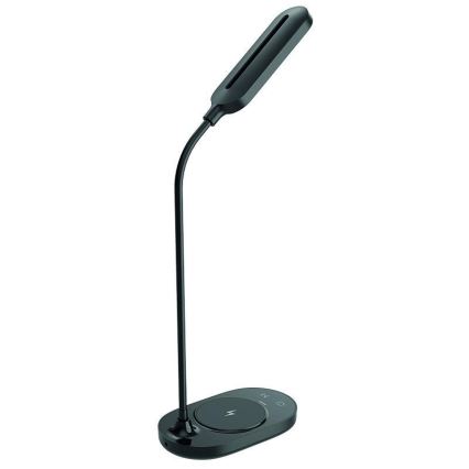 Lámpara de mesa táctil LED regulable con cargador inalámbrico OCTAVIA LED/7W/230V negro