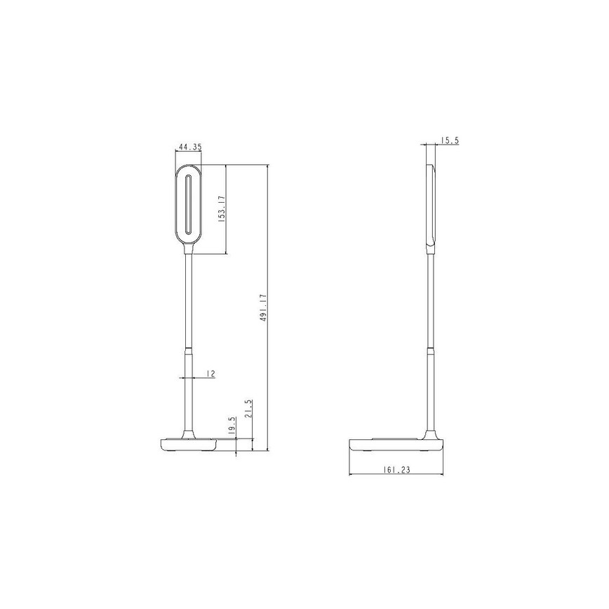 Lámpara de mesa táctil LED regulable con cargador inalámbrico OCTAVIA LED/7W/230V negro