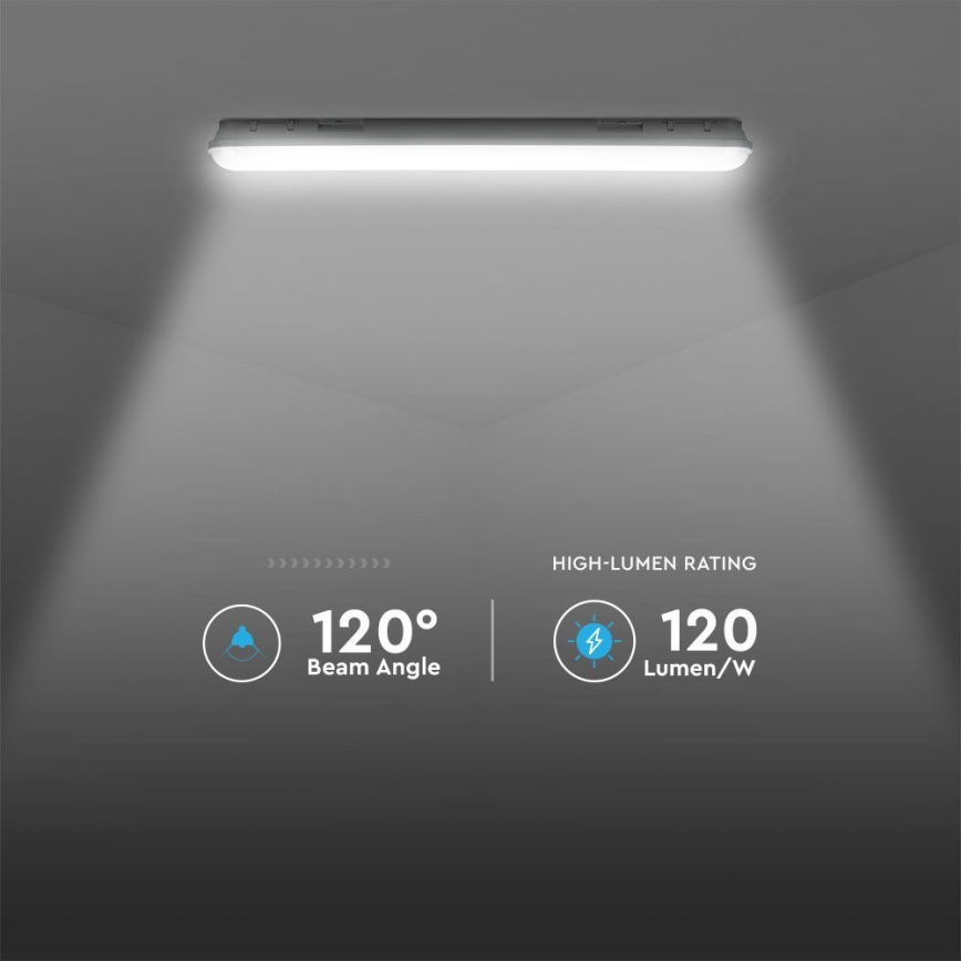 LED Lámpara fluorescente de gran potencia con módulo de emergencia EMERGENCY LED/48W/230V 4000K 150cm IP65