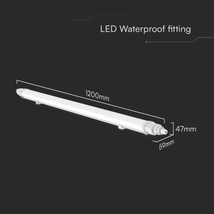Lámpara técnica LED fluorescente LED/36W/230V 4000K IP65 120 cm