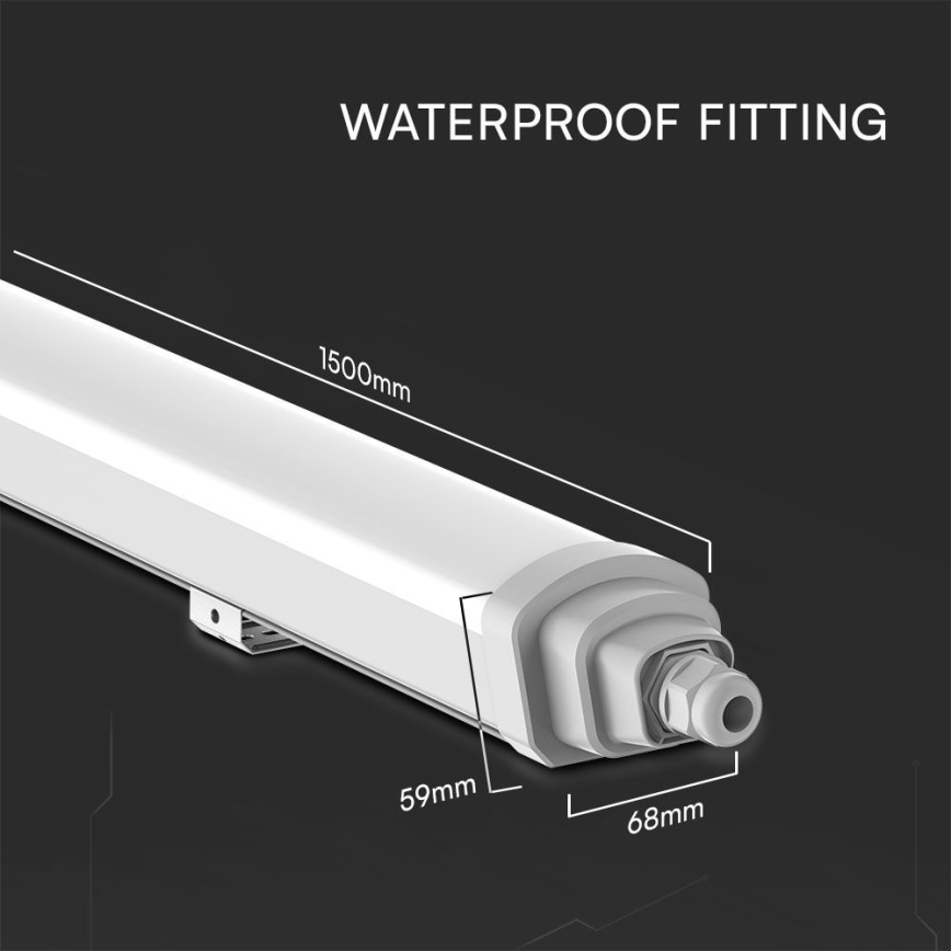 Lámpara técnica LED fluorescente SAMSUNG CHIP LED/48W/230V 4000K IP65 150 cm