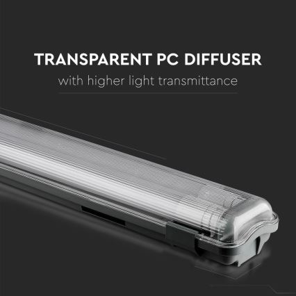 Lámpara técnica LED fluorescente T8 2xG13/22W/230V IP65 6400K 156 cm