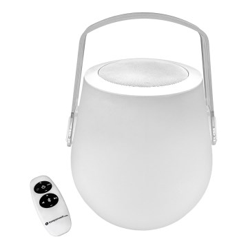 Lampenwelt - Lámpara de mesa con altavoz LED RGB LED/3W/3,7V Bluetooth 2000 mAh IP44 + control remoto