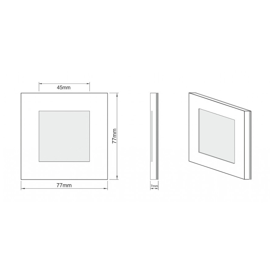 LDST AN-01-B-BC9 - Iluminación para escaleras ANGEL 9xLED/1,2W/230V