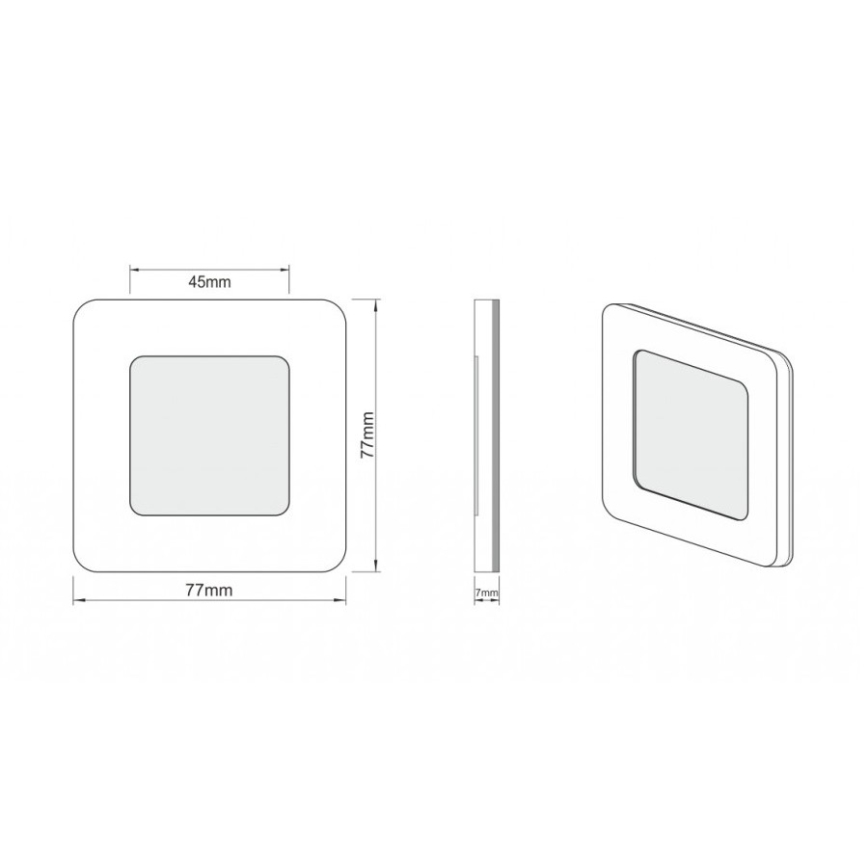 LDST DI-01-B-BZ12 - Lámpara de escalera LED DIANA LED/1,2W/230V blanco 6500K