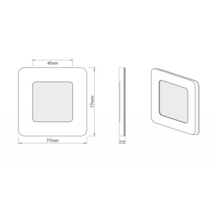 LDST DI-01-CB-BC9 - Luminaria de escalera LED DIANA LED/1,2W/230V 3500K