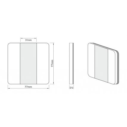 LDST DU-01-SC-BZ8 - Iluminación para escaleras DUO 8xLED/1,2W/230V